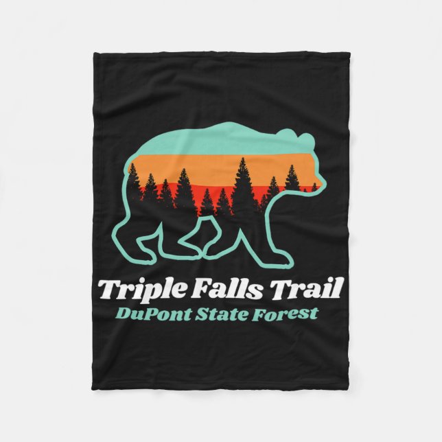 Manta Polar Triple Falls Trail Dupont State Forest Bear Souven (Anverso)