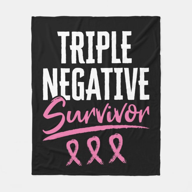 Manta Polar Triple sobreviviente negativa de cáncer de mama TN (Anverso)