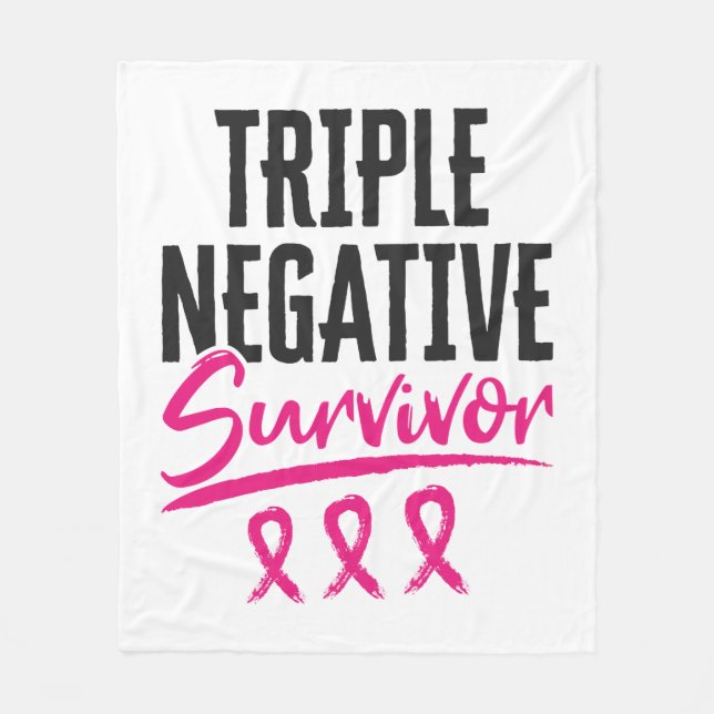 Manta Polar Triple sobreviviente negativo TNBC Cáncer de Mama (Anverso)