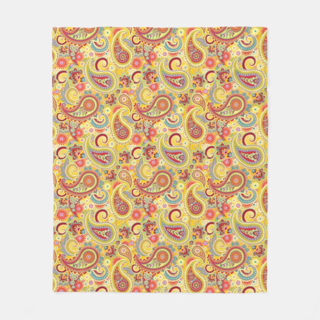 Manta Polar Trippy Hippy Paisley (Anverso)