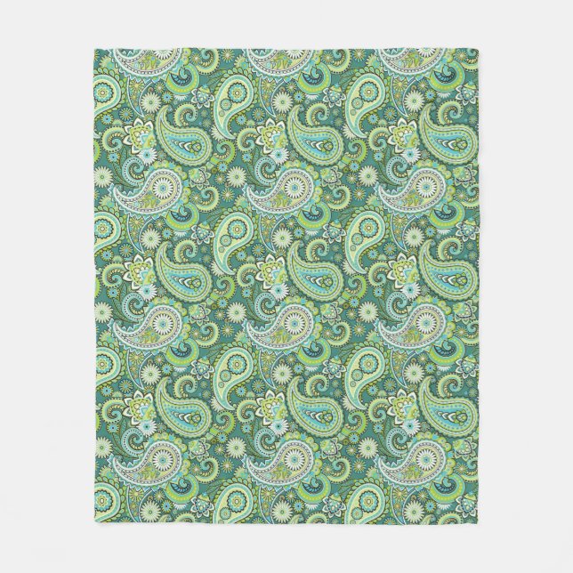 Manta Polar Trippy Hippy Paisley Fleece Blanket (Anverso)