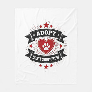 Manta Polar Tripulación de rescate de mascotas vintage Adopta