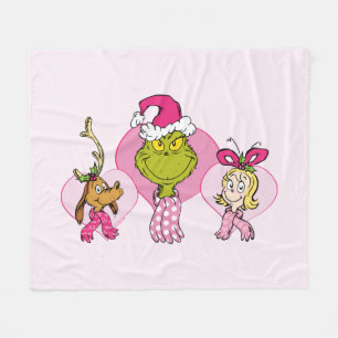 Manta Polar Tripulación del Grinch en retrato rosa de San Vale