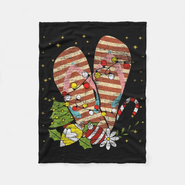 Manta Polar Trocal Xmas Summer Vacation Flip Flops Christmas I (Anverso)