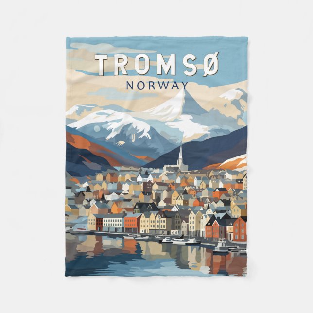 Manta Polar Tromso Noruega Viaje Arte Vintage (Anverso)