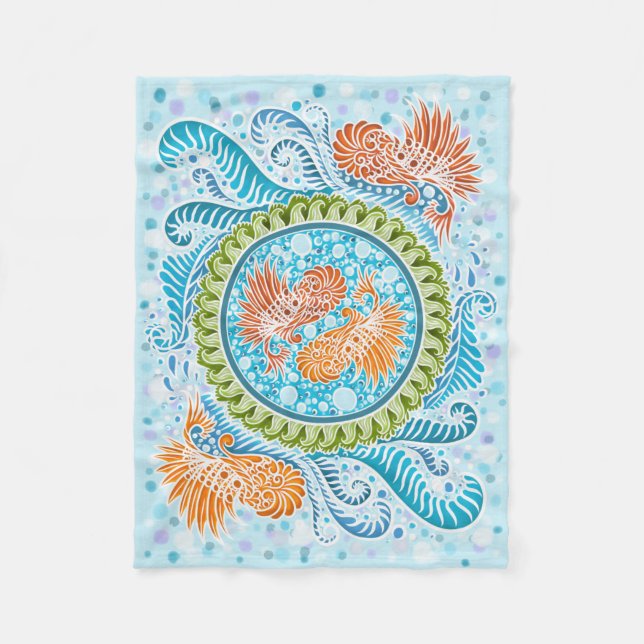 Manta Polar Tropical Koi Mandala (Anverso)
