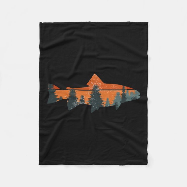 Manta Polar Trucha Pesca Naturaleza Pescador al aire libre Reg (Anverso)