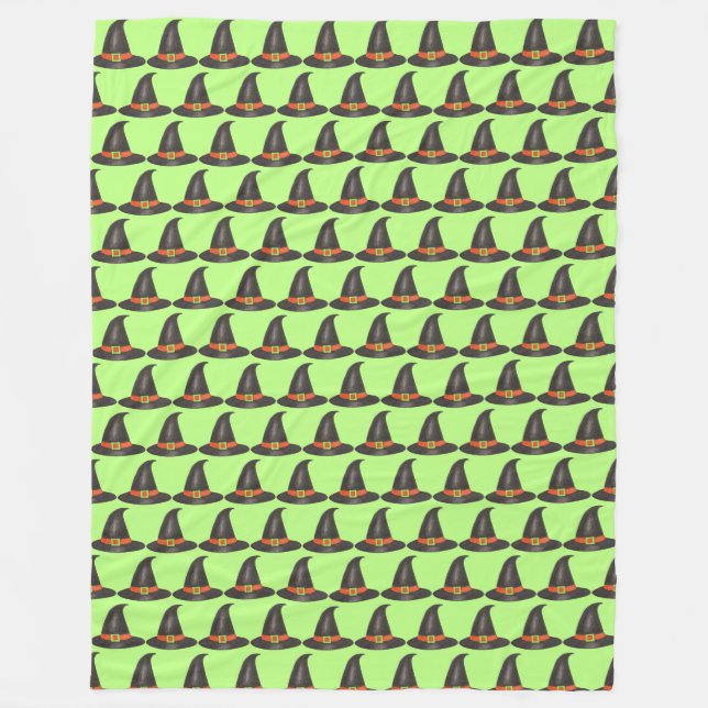 Manta Polar Truco de Gorra de brujas de Halloween o truco con  (Anverso)