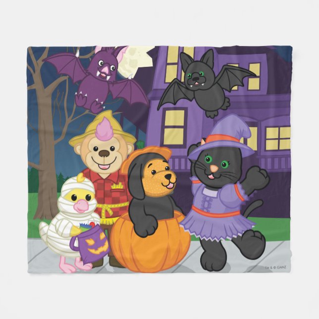 Manta Polar Truco o invitación de Webkinz Halloween (Frente (Horizontal))