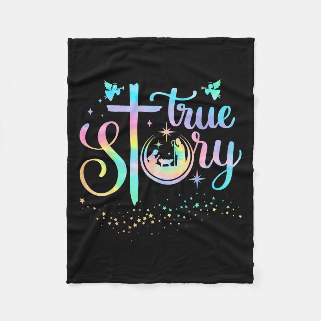 Manta Polar True Story Nativity Christmas Baby Jesus Religious (Anverso)