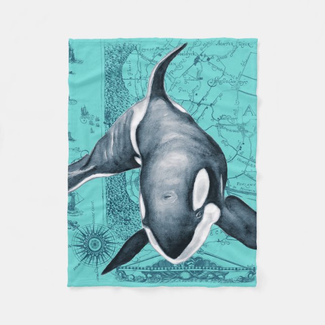 Manta Polar Trullo del mapa de la orca (Anverso)