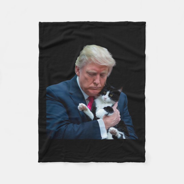 Manta Polar Trump 2024 Gato Mega Funny Gato Trump (Anverso)