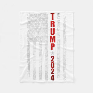 Manta Polar Trump 2024 Recuperemos América Bandera Americana P