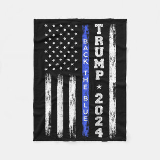 Manta Polar Trump 2024 Respaldo de la Línea Azul Delgada Azul