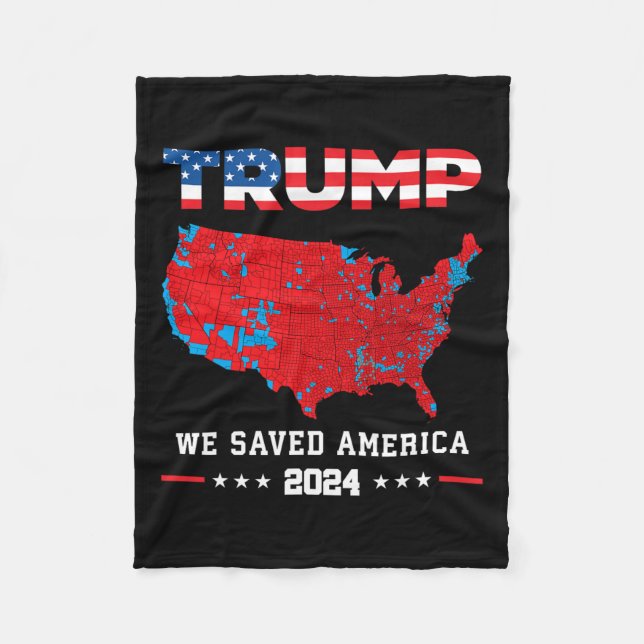 Manta Polar Trump 2024 Salvamos las elecciones presidenciales  (Anverso)