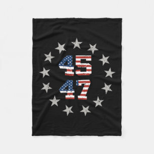 Manta Polar Trump 45 47 Navidades presidenciales