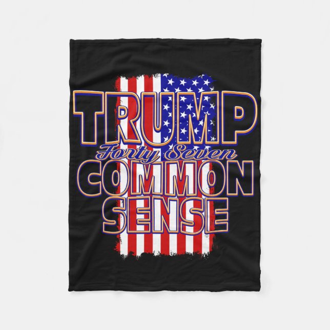 Manta Polar Trump 47 Sentido Común  (Anverso)