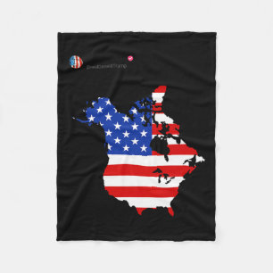 Manta Polar Trump 51 Estado De Estados Unidos Canadá Bandera E