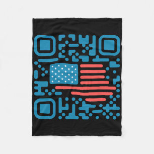 Manta Polar Trump baila troll Qr Divertido presidente Trump