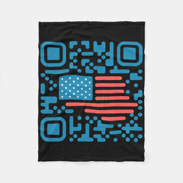 Manta Polar Trump baila troll Qr Divertido presidente Trump (Anverso)