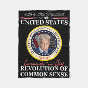 Manta Polar Trump Comandante en Jefe 45 47 Revolución de la Co
