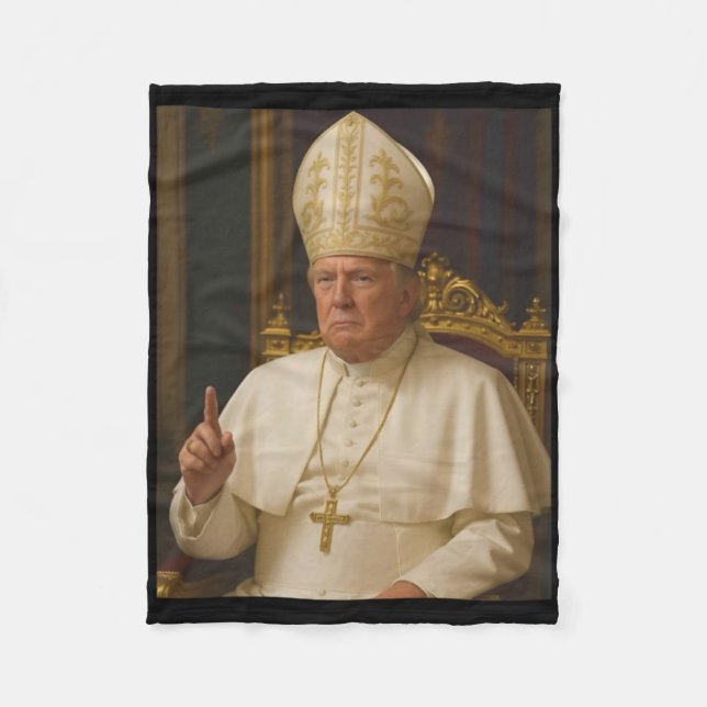 Manta Polar Trump como meme del Papa 1 (Anverso)