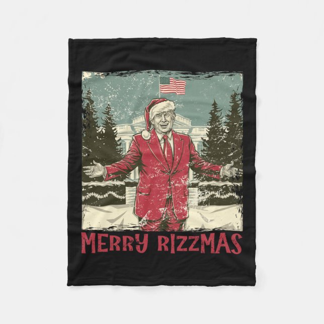 Manta Polar Trump con rizmas graciosos bailes graciosos de Tru (Anverso)