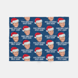 Manta Polar Trump con Santa Hat - Hacer a los Navidades grande