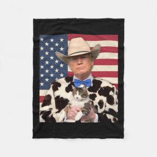 Manta Polar Trump: Cowboy gracioso camisón Donald Trump 2024