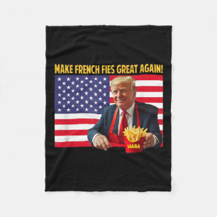 Manta Polar Trump Divertido Haz Que Las Papas Fritas Sean Geni