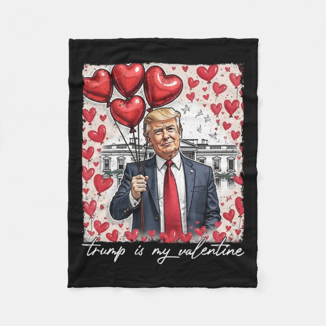 Manta Polar Trump es mi Día de San Valentín gracioso de Trump  (Anverso)
