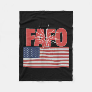 Manta Polar Trump Fafo, curioso amigo de la bandera estadounid