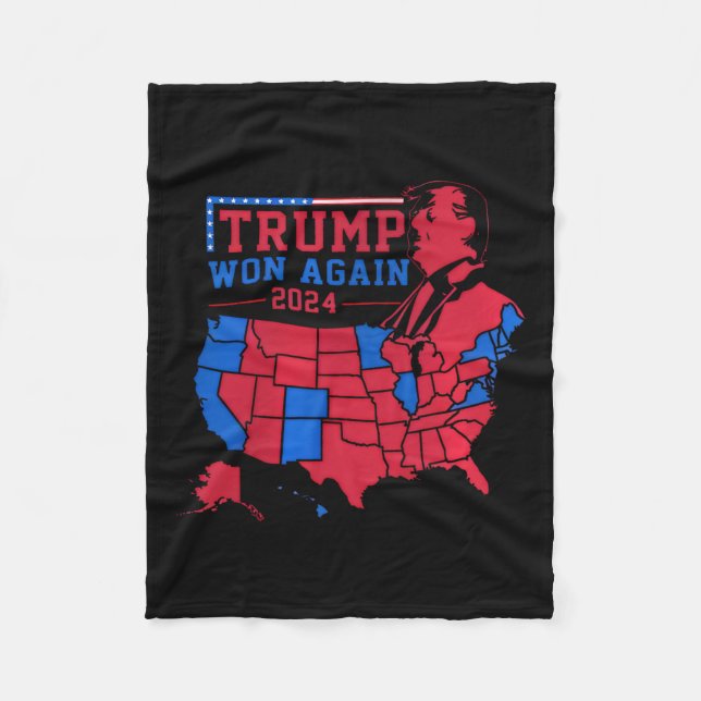 Manta Polar Trump Gana De Nuevo Mapa De Olas Rojas De Ee.Uu. E (Anverso)