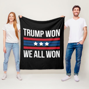 Manta Polar Trump Ganó Todos Ganamos 2024 Bandera EEUU Trump G