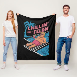 Manta Polar Trump Gracioso Chillin Como Un Felon Trump 2024