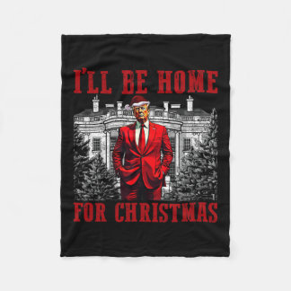 Manta Polar Trump gracioso retro Estaré en casa de Cristo