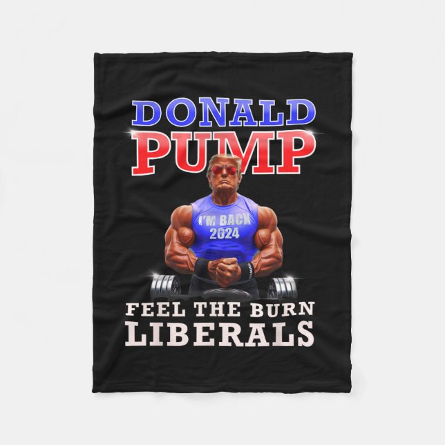 Manta Polar Trump gracioso se siente como los liberales quemad (Anverso)