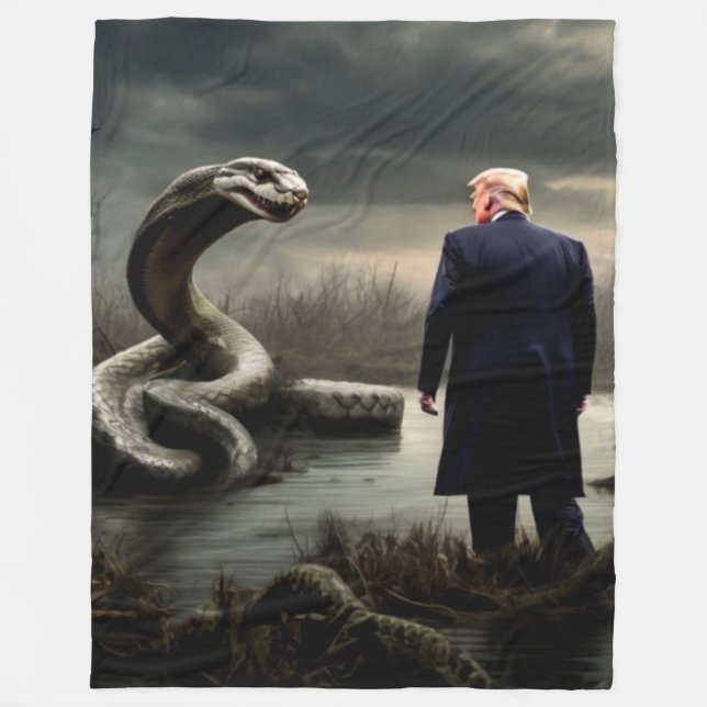 Manta Polar TRUMP LUCHA contra los SNAKES en el SWAMP (Anverso)