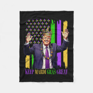 Manta Polar Trump Mantenga Mardi Gras Grande