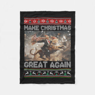 Manta Polar Trump Pajama vuelve a hacer grandes a los Navidade