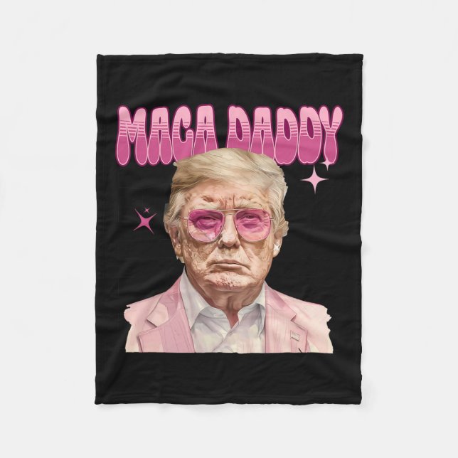 Manta Polar Trump Pink Sungles Maga Daddy Funny Trump 2024 (Anverso)