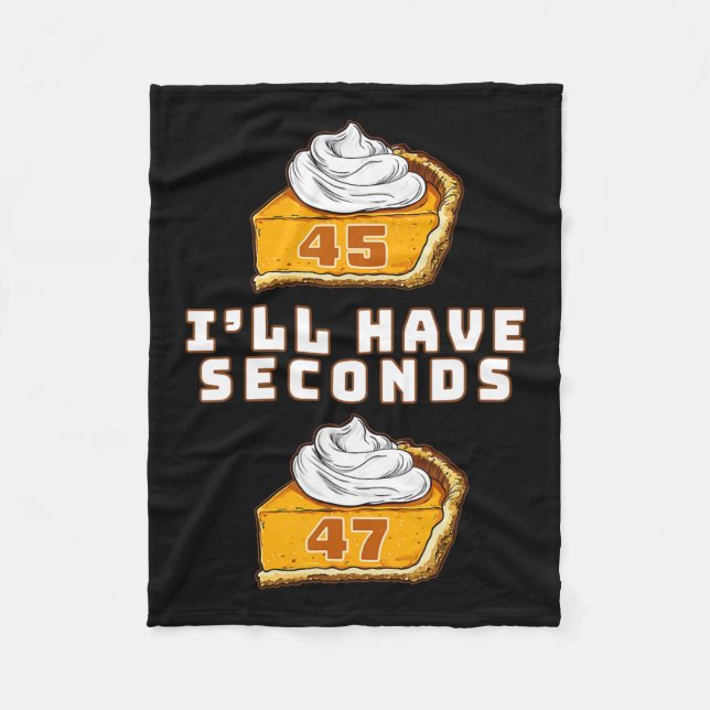 Manta Polar Trump tendré segundos 45 47 Pie de calabaza Thanks (Anverso)