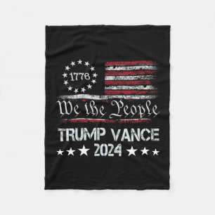 Manta Polar Trump Vance 2024 Apoyando a Trump Re-elec