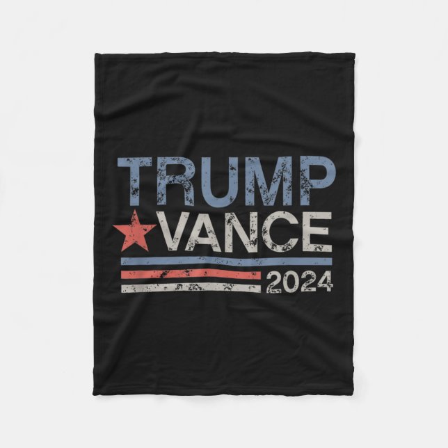 Manta Polar Trump Vance 2024 Retro Stripe Trump Jd Vance (Anverso)