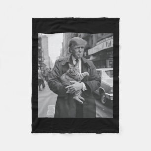 Manta Polar Trump Y Cat Graciosos