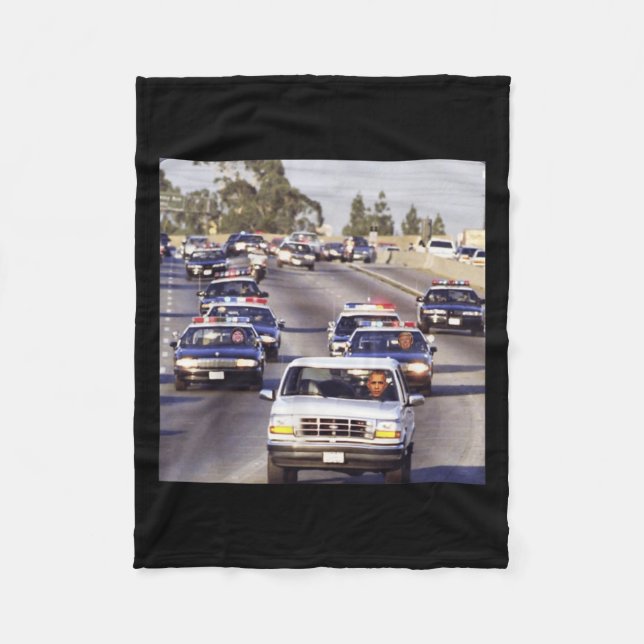 Manta Polar Trump Y Jd Vance En Autos De La Policía Persiguien (Anverso)