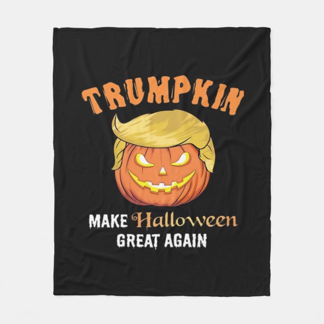 Manta Polar Trumpkin de Halloween: Haz que Halloween vuelva a  (Anverso)