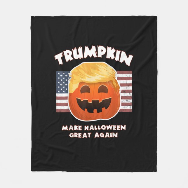 Manta Polar Trumpkin Funny Calabaza Pie Pun Ee. Uu. Liberal Ha (Anverso)