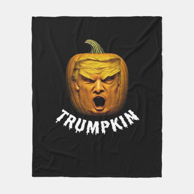 Manta Polar Trumpkin - Funny Donald Pumpkin Halloween (Anverso)