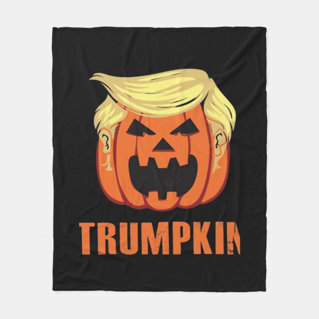Manta Polar Trumpkin hace Halloween (Anverso)